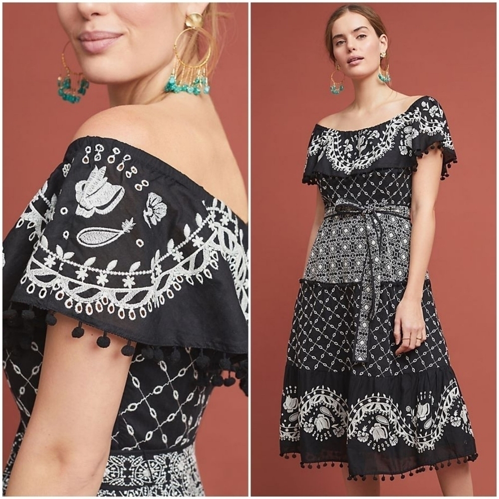 Anthro Marisol Off-the-Shoulder Dress size 0 NWT